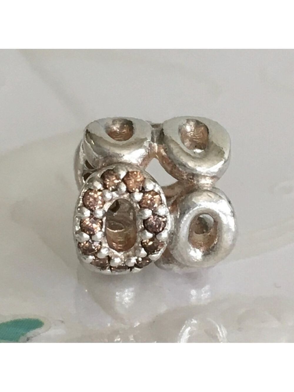 Pandora Circle Of Friends Retired Charm With Cubic Zirconia - Picture 4 of 8